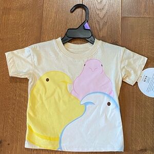 💟 $4 SALE! Kids Colorful PEEPS Easter Bird Graphic T-Shirt Size 12 Months